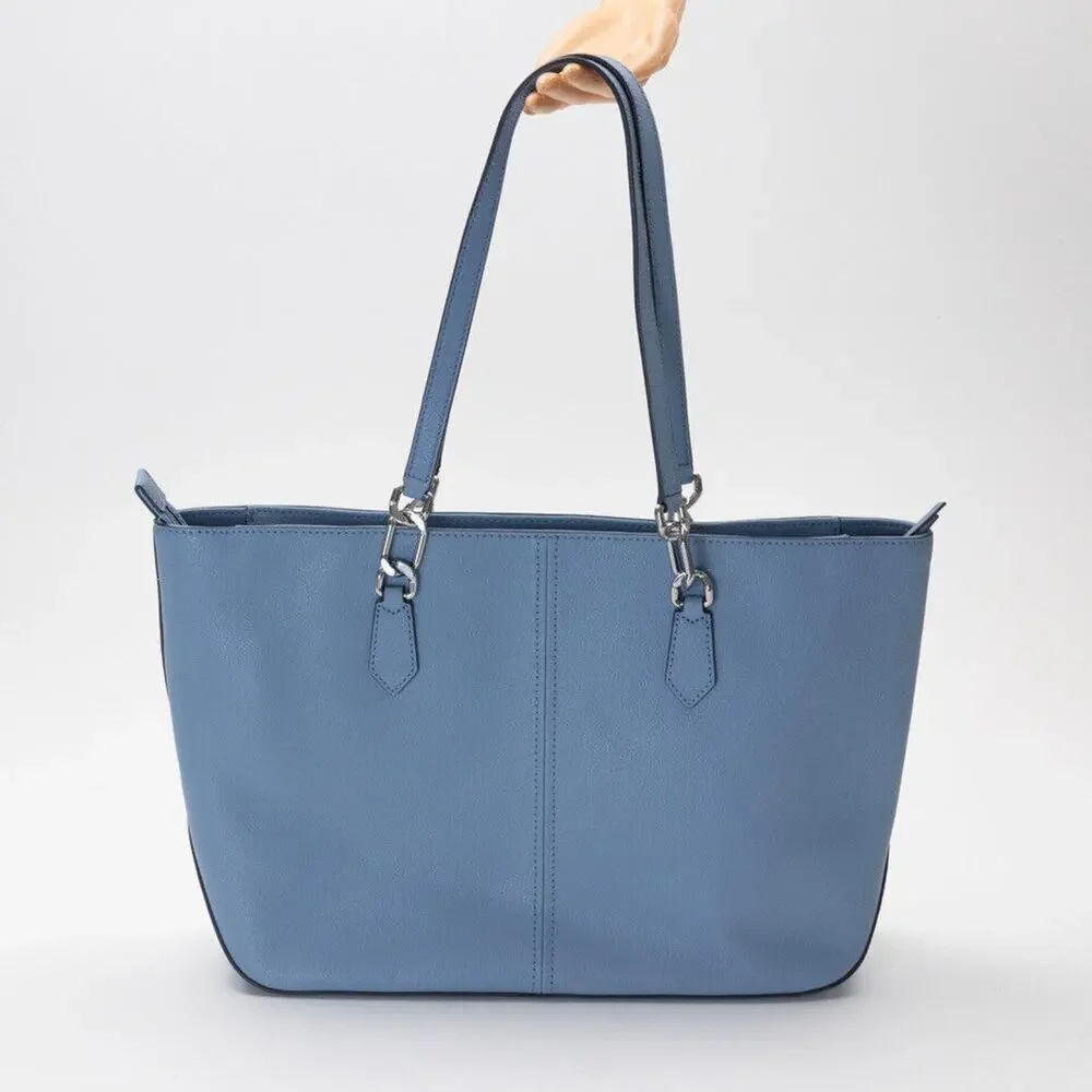 MICHAEL Michael Kors Laney Medium Leather Top Zip Tote Bag Chambray 220083 - Picture 2 of 4